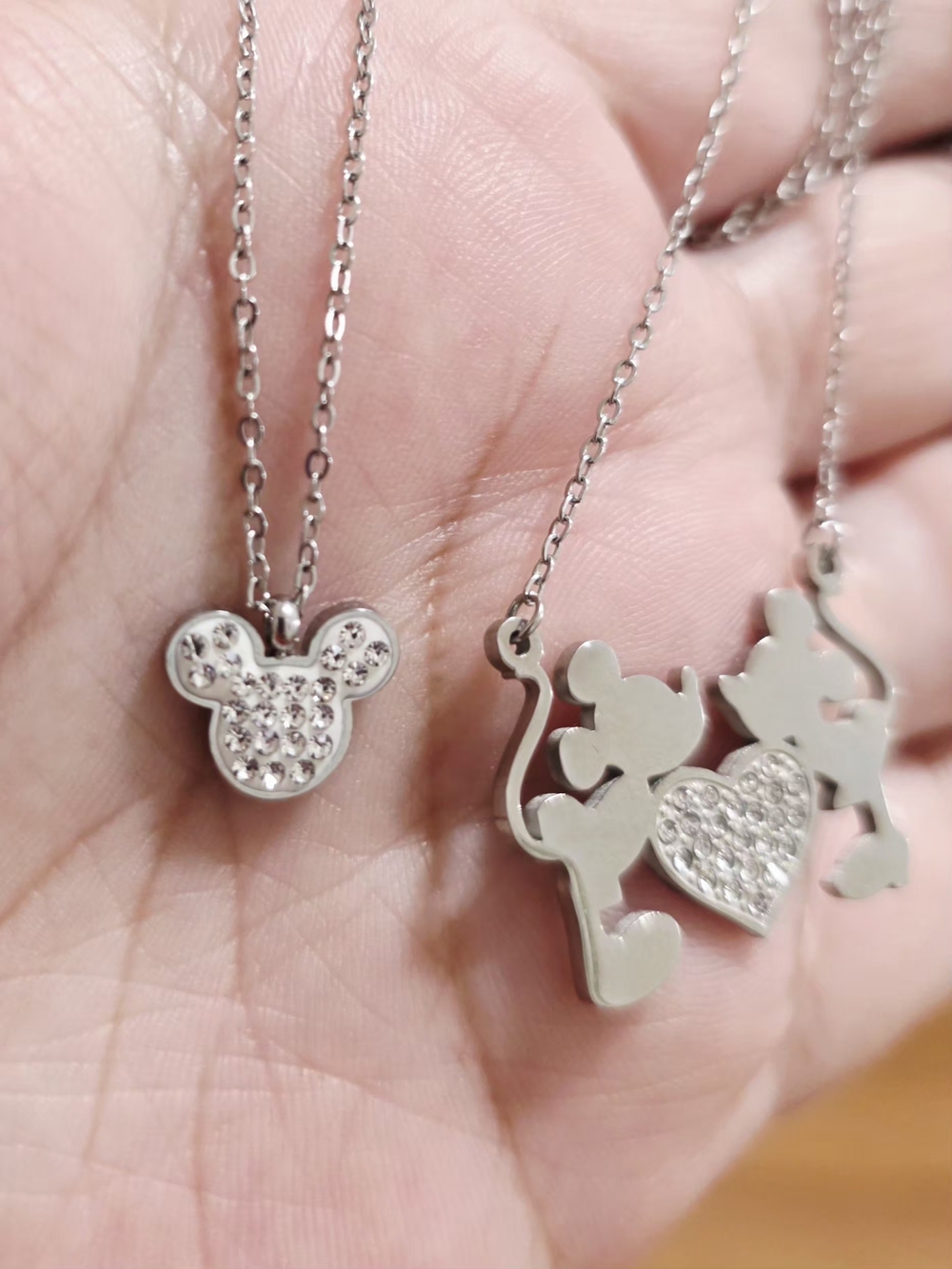 Stainless Steal Mickey Pendant Necklace - Women's Cute Charm